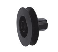 Amig - Poulie à disque en nylon noir pour roulement d'axe de volets roulants - Pour courroies de 18 mm, tubes de 42 mm et châssis en aluminium - Diamètre Ø140 mm