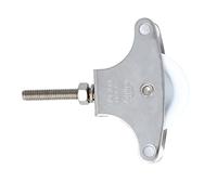 Amig - Poulie avec galet en plastique de 39 mm modèle 201 | M6 x 40 mm | Pour étendoir à linge | Acier inoxydable 18/8 | Avec vis de serrage et guides