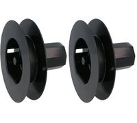 Amig - Poulie de disque en nylon noir avec tenon pour roulement d'arbre de volets roulants | Pour rubans de 18 mm, tubes de 42 mm et testeurs en plastique ABS | Noir | Ø 120 mm (Lot de 2)