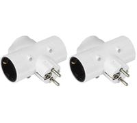 Amig - Prise d'alimentation Type Schuko 3 Voies Mod.3208 avec Prise de Terre pour connecter des appareils électriques | Adaptateur Mural Triple Horizontal | Tension Max 250 V | Ampérage Max : 10/16 A