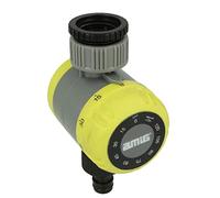 Amig - Programmateur D'Irrigation Manuel | Ø 60 x 80 mm | Jusqu'À 2 Heures D'Arrosage | Avec Filtre De Protection Pour Tuyau Et Adaptateur De Robinet Avec Filetage 19 mm | Vert Pistache Et Noir