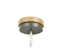 Amig - Protection pour Pieds en Bois | Mod. 70 | Ø 16 mm | avec Clou et Couvercle en Plastique | Recommandé pour Le grès | Protège Le Sol Contre Les Rayures | Polypropylène Marron