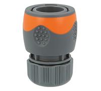 Amig - Raccord Rapide Pour Tuyau D'Arrosage | 1/2" | Avec Système De Raccord Rapide | Connexion Rapide Et Facile Pour Les Tuyaux D'Arrosage | Plastique Abs Et Caoutchouc | Orange Et Gris