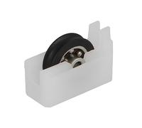 Amig - Roulement Fenêtre Coulissante | Lot de 2 unités | Taille 33 x 22 mm | Boîtier en Nylon avec Roulements à Billes | Conçu pour les Fenêtres Coulissantes | Couleur Blanc