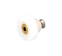 Amig - Roulement de cloison de douche | Lot de 2 unités | Ø 19 mm | Pour porte coulissante de douche de salle de bain | Nylon blanc