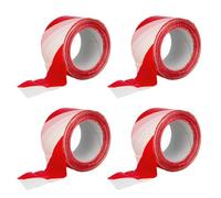 AMIG - Ruban de Balisage - Pack de 4 Rouleaux - Non Adhésif - Polyéthylène Basse Densité (LDPE) - 70 mm x 4 x 200 m - Ruban Jaune et Noir