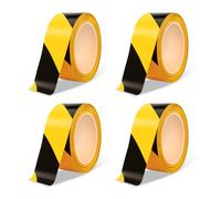 Amig - Lot de 4 Rubans de marquage | Polyéthylène basse densité LDPE | 4 Rubans de 200 m de longueur x 70 mm de largeur | Ensemble de Rubans de signalisation pour délimiter des zones | Jaune et Noir