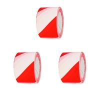 Amig - Ruban de marquage pour délimiter des zones - Longueur de 500 m x largeur de 70 mm - Fabriqué en polyéthylène basse densité LDPE - Rubans d'avertissement de sécurité - Rouge et blanc (Lot de 3)