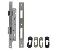 Amig - Serrure à mortaise pour menuiserie métallique Mod. 720E | 22 mm | Pour cylindre Europrofilé à came de 15 mm | Poignée réversible | Acier inoxydable