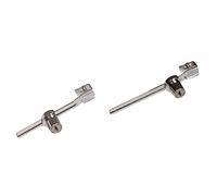 Amig - Serrure Métallique pour Vitrine | 120 x 25 mm | Feuille Coulissante | Pour Portes en Verre sur les Meubles, les Vitrines ou les Armoires | Inclut 2 Clés | Acier Nickelé