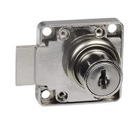 Amig - Serrure renforcée pour portes de meubles Mod.7 + 2 clés Mod.371 | Pour armoires de maison ou bureau | En acier nickelé | Fermeture à gauche | Sûr et facile à installer