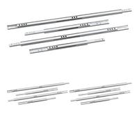 Amig - Set de 2 glissières métalliques pour tiroirs | Acier | Pour tiroirs de meubles, commodes ou armoires | Extraction partielle | Capacité : 15 Kg/la paire | Dimensions : 438 x 17 mm (Lot de 3)