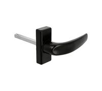 Amig - Set de Poignées de porte d'intérieur avec Rosace | Pognée Modèle Delta | 121 x 72 mm | Élégant et Simple | Taille du carré 8 mm | Poignée Ergonomique | Aluminium Noir