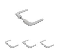 Amig - Set de Poignées de porte d'intérieur | Pognée Modèle 2114 | 104 x 56 mm | Élégant et Simple | Taille du carré 8 mm | Poignée Ergonomique | Aluminium Argenté (Lot de 4)