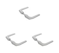 Amig - Set de Poignées de porte d'intérieur | Pognée Modèle 2114 | 104 x 56 mm | Élégant et Simple | Taille du carré 8 mm | Poignée Ergonomique | Aluminium Argenté (Lot de 3)