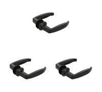 Amig - Set de Poignées de porte d'intérieur | Pognée Modèle 2115 | 105 x 40 mm | Élégant et Simple | Taille du carré 8 mm | Poignée Ergonomique | Aluminium Noir (Lot de 3)