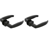 Amig - Set de Poignées de porte d'intérieur | Pognée Modèle 2115 | 105 x 40 mm | Élégant et Simple | Taille du carré 8 mm | Poignée Ergonomique | Aluminium Noir (Lot de 2)