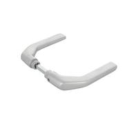 Amig - Set de Poignées sans rosace en aluminium finition argentée mate - 130 x 61 mm - Mod. 2113 - Carré de 8 mm - Pour portes de 35 à 65 mm