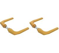 Amig - Set de Poignées sans rosace en aluminium finition dorée mate - 104 x 56 mm - Mod. 2114 - Carré de 8 mm - Pour portes de 35 à 60 mm (Lot de 2)