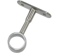 Amig - Support central pour tubes de placard | Fixation pour barres de dressing | Idéal pour accrocher et organiser des vêtements | Zamak | Ø19 x 62 mm | Blanc