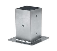 Amig - Support de Fixation Carré en Acier 92 mm | Pour Clôtures et Poteaux | Résistant aux Intempéries et à la Rouille | Installation Jardin et Terrasse, Argent Métallique, Acier Zingué