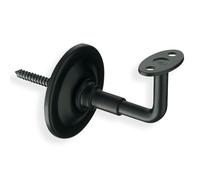 Amig - Support de main-courante - Balustrade pour escalier résistante et durable - Fixation murale - Acier - Couleur : noir mat - Inclus : vis et chevilles