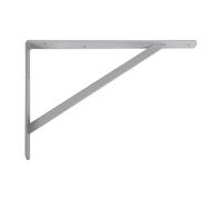 Amig - Support d'étagère murale - Équerre en acier - 250 x 200 mm - Gris métallisé - Supporte jusqu'à 330 kg - Support d'étagère - Installation facile