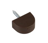 Amig - Support | En forme de croissant | Ø 20 x 30 mm | 8 unités | Idéal pour le maintien des étagères d'armoire, de vitrines ou d'étagères | Fixation facile par vis | Plastique marron