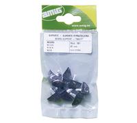 Amig - Support en forme de triangle | Ø 5 x 18 x 10 x 10 mm | 8 pcs. | Idéal pour fixer des étagères d'armoires, des vitrines ou des rayonnages | Fixation facile par vis | Plastique noir