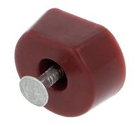 Amig - Support | Forme ronde | Ø 15 x 7 x 19 mm | 8 pièces | Idéal pour le maintien des étagères d'armoire, de vitrines ou d'étagères | Fixation facile par vis | Plastique marron