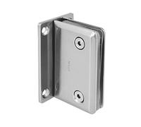 Amig - Support mural fixe pour douches mod.D | Pour parois de douche en verre | De zamak avec finition nickel mat | 8-12 mm d'épaisseur | Charge maximale par couple : 35 kg | Dimensions : 88 x 54 mm