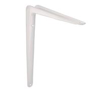 Amig - Support pour Étagère Murale - Équerre en Acier - 350x300 mm - Couleur Blanche - Résistant jusqu’à 40 Kg - Angle pour Étagères - Support pour Tablettes - Facile à Installer (Lot de 6)
