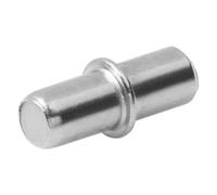 Amig - Supports de forme cylindrique | Ø 5 x 20 mm | 8 pièces | Idéal pour la fixation de tablettes d'armoires, de vitrines ou d'étagères | Fixation par insertion simple | Acier argenté