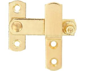 Amig - Targette pour volet avec rabat | Fermeture de sécurité pour fenêtres | Couleur Dorée | Ferrures pour jardin et extérieur | Acier | Dimensions : 60 x 46 mm | Style Rustique