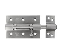 Amig - Verrou à Plaque Axe 454 | Acier Inoxydable 18/8 Résistant | Pour Portes Intérieures et Extérieures | Installation Facile | Sécurité Polyvalente, Mat, 85 mm