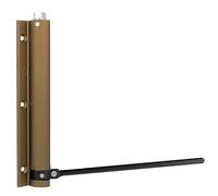 Amig - Verrou à ressort en aluminium avec soutien-gorge en acier inoxydable Mod. 200 | 190 x 180 mm | Régule la puissance de fermeture des portes lumineuses | 40 kg maximum | Finition bronze