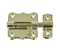 Amig - Verrou de Sécurité Modèle 384 en Acier | Serrure Robuste pour Portes et Fenêtres | Installation Facile | Résistance à la Corrosion, Laiton Verni, 35 mm