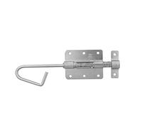 Amig - Verrou en applique pour portes | Serrure de sécurité pour votre maison | Loquet résistant pour portails | Acier zingué | Couleur : argenté | 300 x Ø12 mm