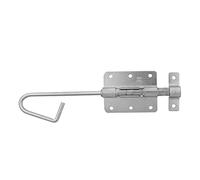 Amig - Verrou en applique pour portes | Serrure de sécurité pour votre maison | Loquet résistant pour portails | Acier zingué | Couleur : argenté | 400 x Ø12 mm