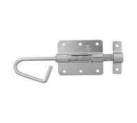Amig - Verrou en applique pour portes | Serrure de sécurité pour votre maison | Loquet résistante pour portails | Acier zingué | Couleur : argenté | 200 x Ø12 mm