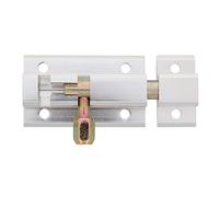 Amig - Verrou porte Mod. 500 | Targette de porte en Aluminium | Loquet de porte finission Argent | 50 mm | Serrure de porte ou fenêtre | Installation avec vis tire-fonds | Boulons pour porte
