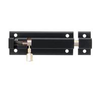 Amig - Verrou porte Mod. 500 | Targette de porte en Aluminium | Loquet de porte finission Noir | 150 mm | Serrure de porte ou fenêtre | Installation avec vis tire-fonds | Boulons pour porte