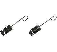 Amig Verrou Vertical en Acier Noir pour Portes de Passage et d'entrée | 400 x 90 x Ø7 mm | Vis incluses (Lot de 2)