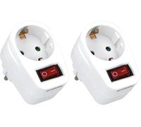 Amig - Voleur de Prise Schuko 1 Voie Mod.3213 avec Prise de Terre pour connecter des appareils électriques | Adaptateur Mural avec Interrupteur | Tension Max : 250 V | Ampérage Max : 10/16 A