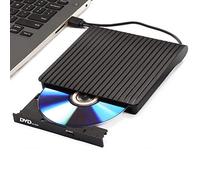 AMIGIK Lecteur DVD Externe, USB 3.0 Type C Double Port Graveur CD Externe CD Enregistreur Portable, Transfert de Données à Grande Vitesse pour Ordinateur Portable Macbook PC Mac OS Windows Linux