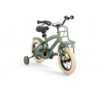 AMIGO 2Cool - Vélo pour enfant garçon - 12" - Avec frein à rétropédalage et frein en V et roues stabilisatrices - À partir de 3 à 4 ans - Vert