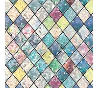 AMIGO Film pour Fenêtre,Film Antireflet 3D à Effet Arc-en-Ciel pour Fenêtre 44.5 × 200cm,Protection UV,Protection Thermique,Non Adhésif,Adapté à la Chambre à Coucher, au Salon et à la Cuisine