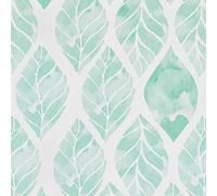 AMIGO Moderne Bohème Vert Feuille Papier Peint Autocollant pour Chambre Salle de Bains Imperméable à l'eau 44x300cm