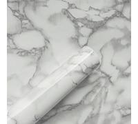 AMIGO Papier Peint en Marbre Brillant à Décoller et à Coller Papier Granit Pour l'upcycling de Meubles，Imitation Vinyle Imperméable de Granit Comme Matériau de Décoration 40x500cm