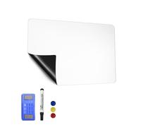 AMIGO Tableau Blanc Magnétique Autocollant 40x60 cm, Film Effaçable à Sec Auto-adhésif, Surface d'Écriture Lisse, avec Effaceur, Feutres et Aimants, Idéal pour l'École, le Bureau et la Maison